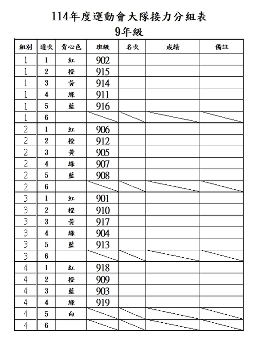 運動會拔河及大隊接力抽籤結果公告(另開新視窗/jpg檔)圖片