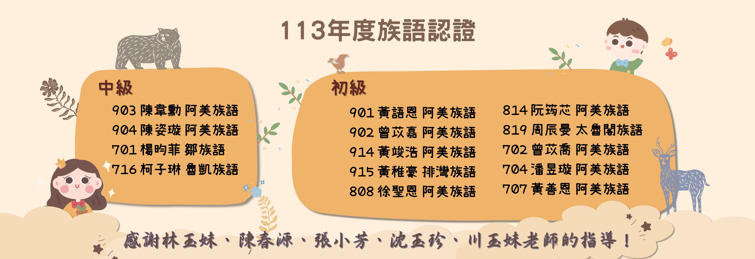 113年度族語認證