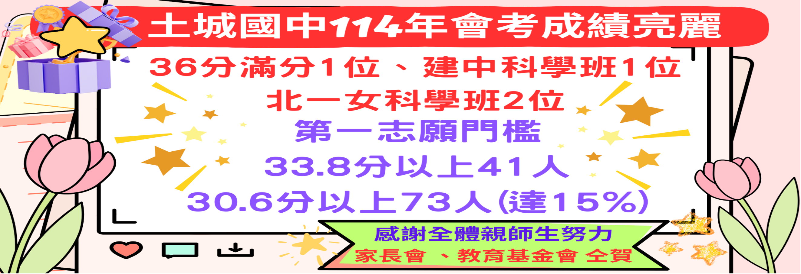 114會考成績亮麗
